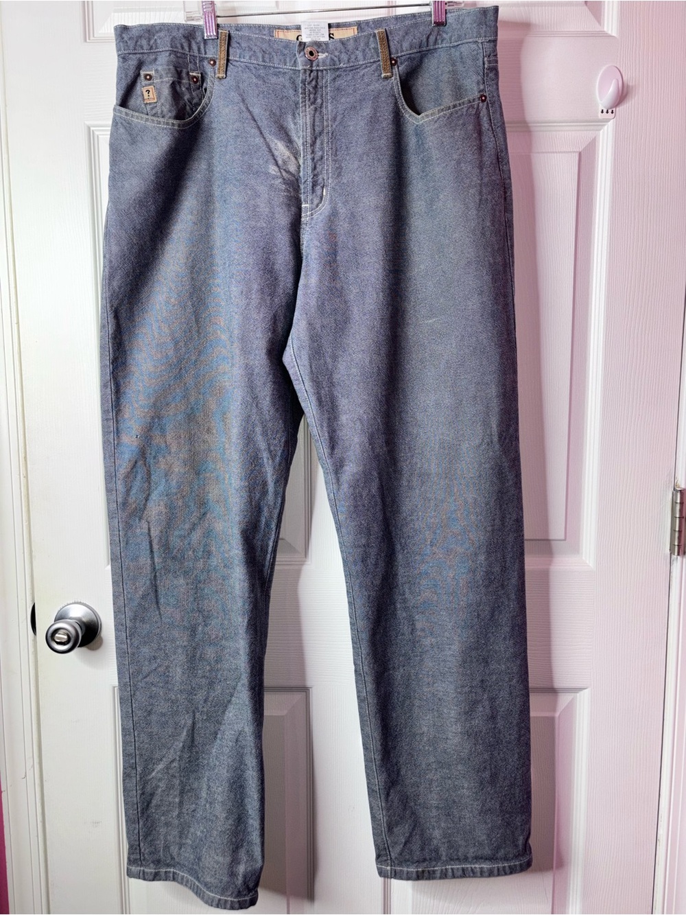 Guess Men's Straight Jeans in Washed Blue